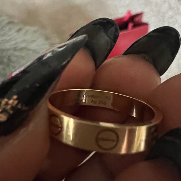 18K Gold Cartier LOVE Wedding Band Ring sz 53 - Picture 3 of 8